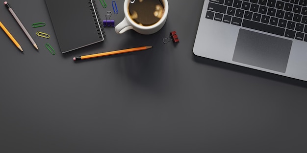 escritório de trabalho plano de fundo 3D renderização