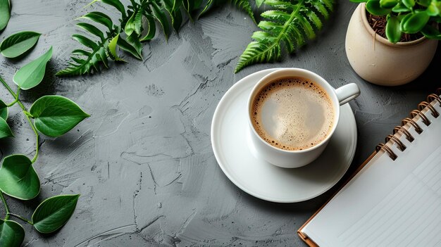 El escritorio de la oficina estaba lleno de café caliente.