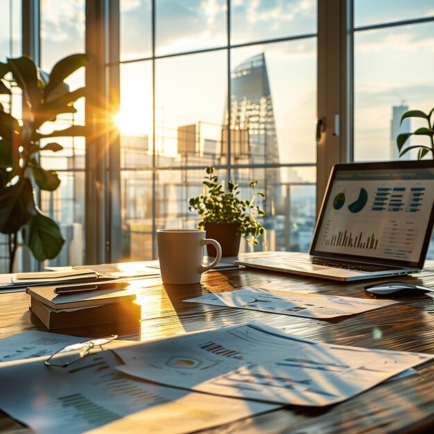 Escritório vazio num espaço de trabalho moderno