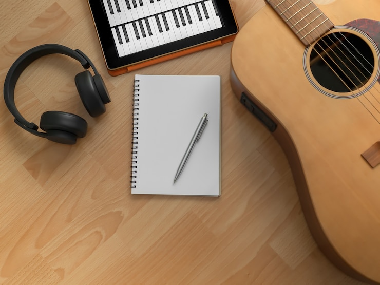 Foto escritura de canciones