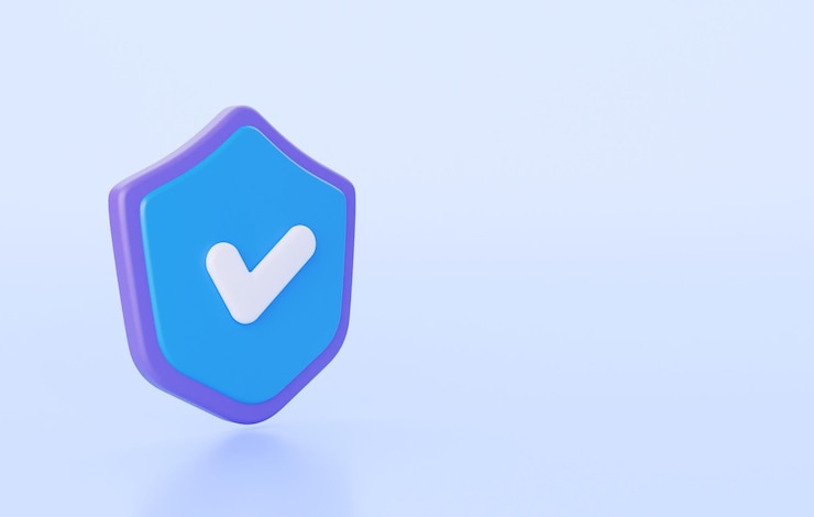 Foto escudo 3d o conceito de um sistema de serviços para proteção segura da web de pagamento online