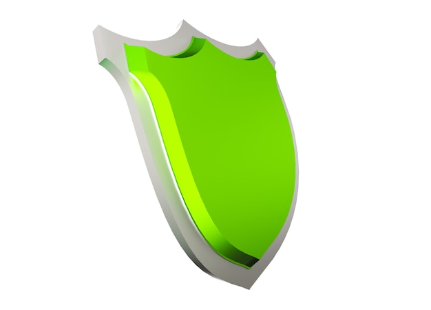 Escudo antibacteriano o antivirus, concepto de protección de la salud. Representación 3D