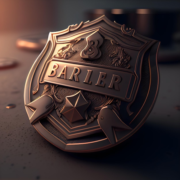 Escudo de armas de la Federación Rusa renderizado 3D