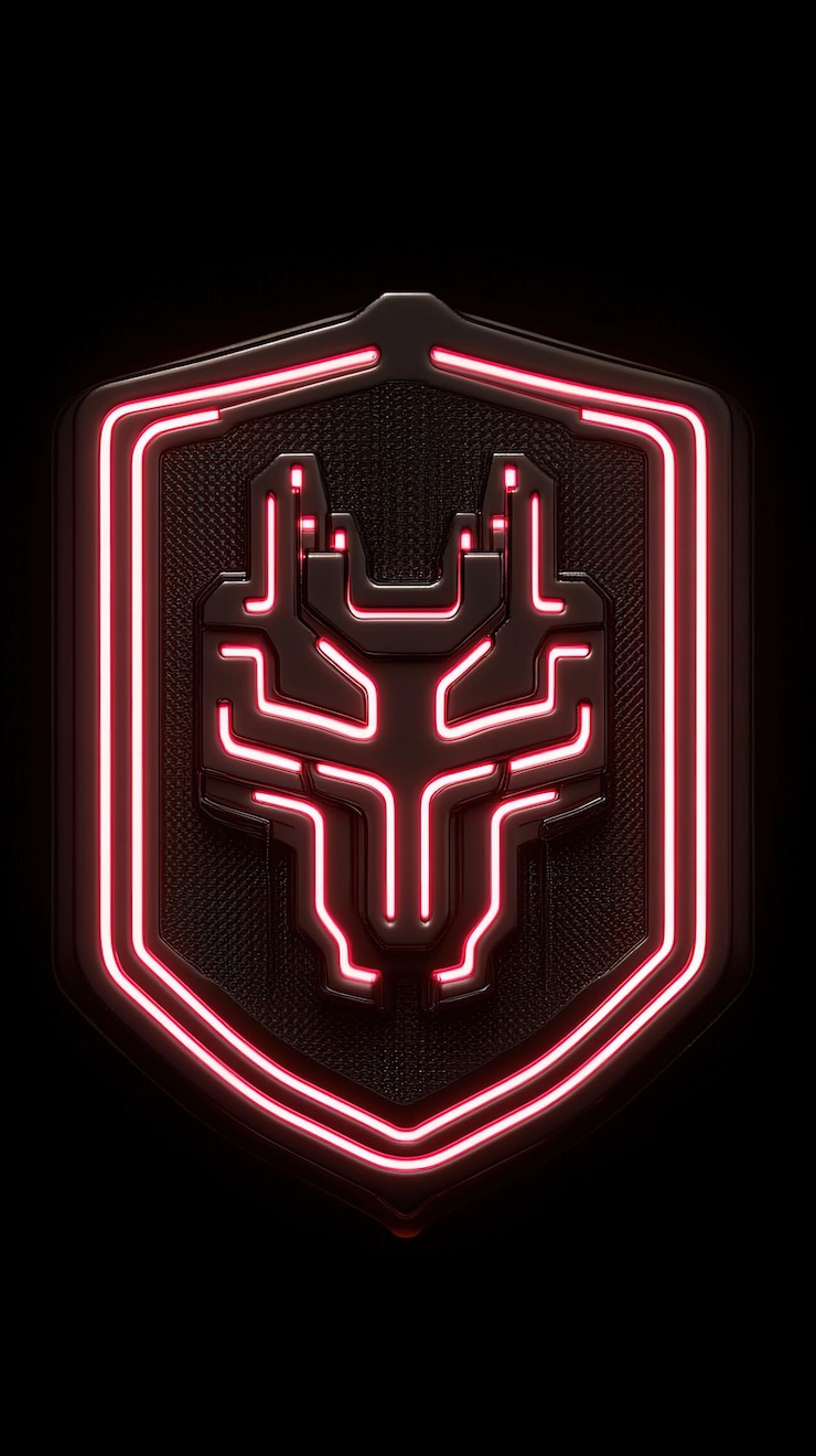 Foto escudo de ciberseguridad digital y brillante que protege una red de fondo oscuro con acentos brillantes
