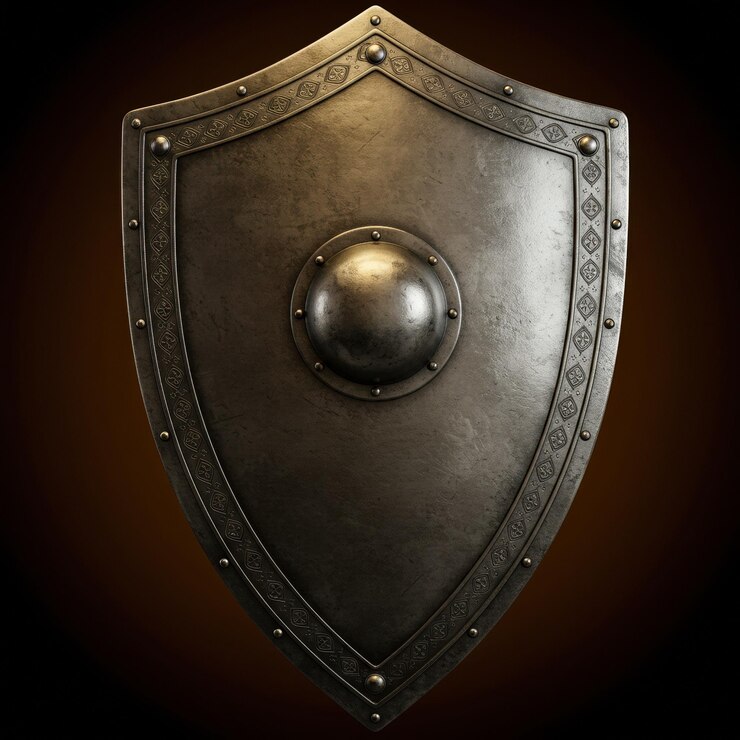 Escudo de metal de la Edad Media