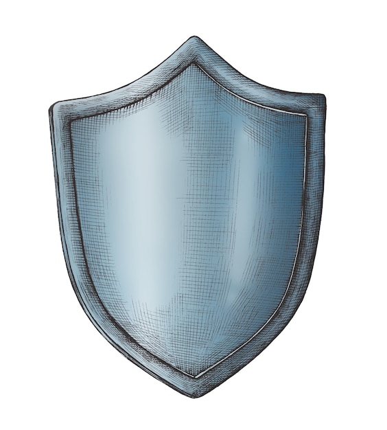 Escudo vacío png ilustración de pegatina vintage fondo transparente