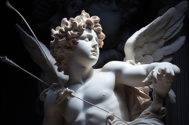 Una escultura angelical en la mitología griega