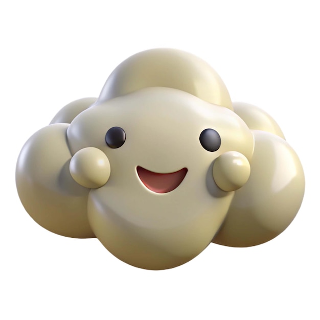 una escultura de un animal de peluche con una sonrisa en él