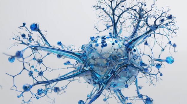 Escultura azul e branca de uma árvore