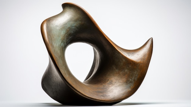 Escultura de bronce abstracta Formas orgánicas en movimiento