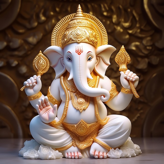 Escultura de Ganesh de mármore