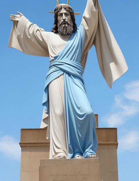 Foto escultura de jesus sexta-feira com jesus cristo e cruz