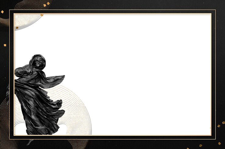 Foto escultura de mulher nua preta com fundo de moldura png