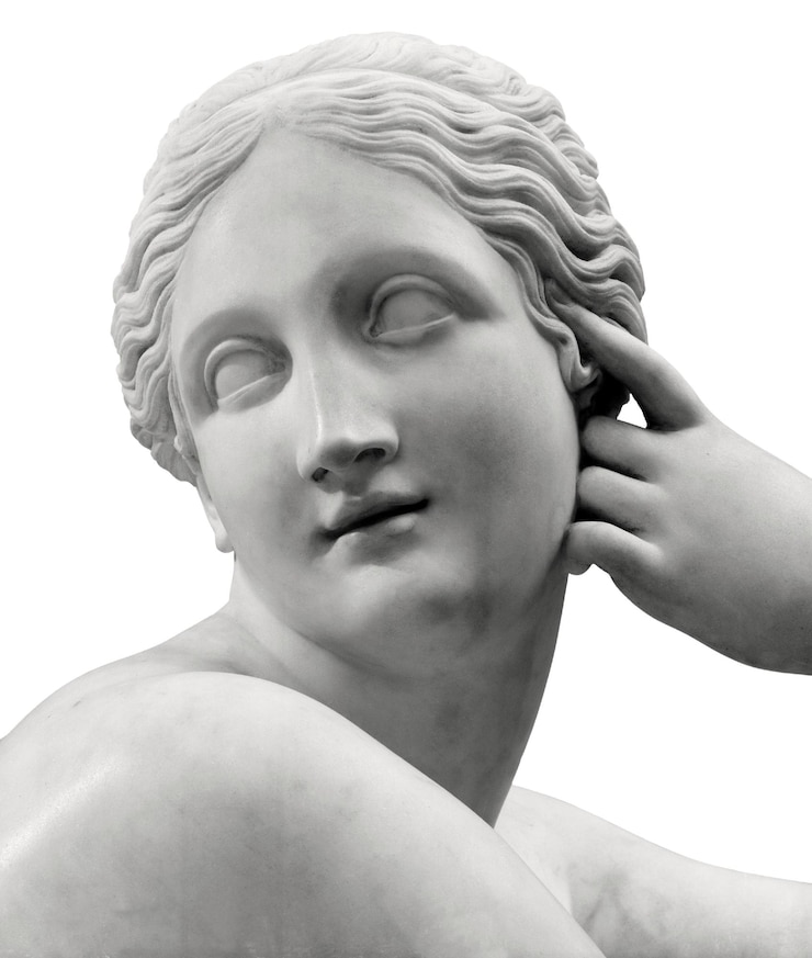 Foto escultura de rosto feminino nu da png