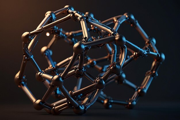 Escultura digital Nanotube Nexus inspirada em estruturas moleculares de carbono