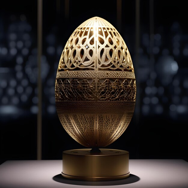 una escultura de un huevo de dragón con detalles de textura y color