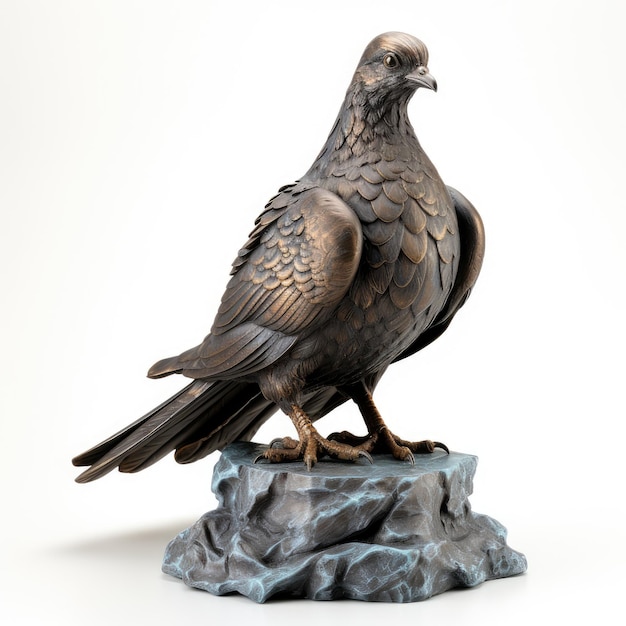 escultura de pájaro paloma diseño intrincado