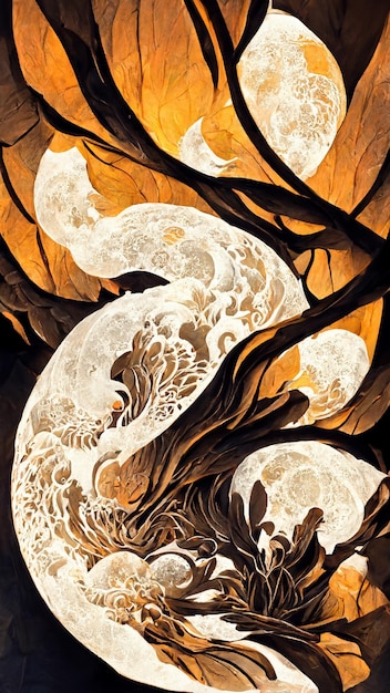 Escultura de papel abstracto de conejo de luna llena del festival del medio otoño
