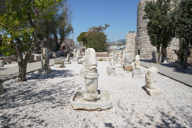 Esculturas en el castillo de Bodrum Mugla City Turquía