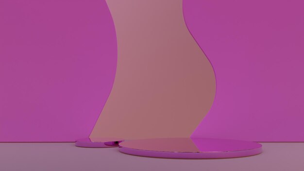 Foto escuro rosa abstrato pódio fundo com efeito moderno círculo palco para a sua vitrine de produtos