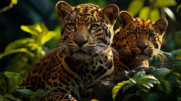 Escurridizo Majestad Leopardo en el Bosque Encantado