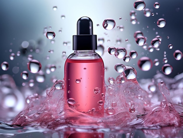 Esencia cosmética burbujas líquidas burbuja líquida antioxidante generado ia