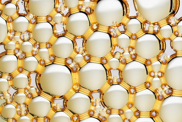 esencia cosmética de oro de lujo moléculas de burbujas líquidas antioxidante de burbuja líquida