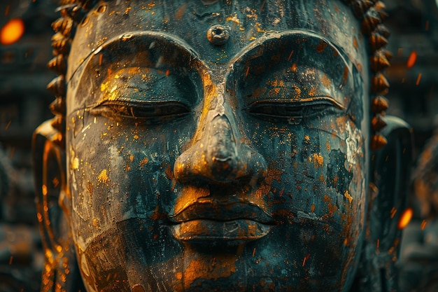 La esencia iluminada, el resplandor de Buda, el arco de Purnima.