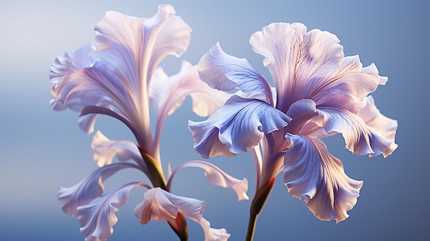 Esencia llamativa Iris minimalista en un esplendor singular