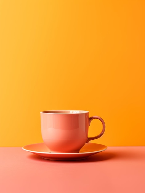 Esencial de comedor con taza de té elegante Ilustración vertical fotorrealista Vajilla moderna Ilustración brillante generada por IA con diseño sofisticado Esencial de comedor con taza de té