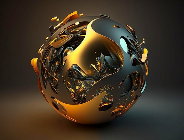 Esfera 3d abstrataIA geradora