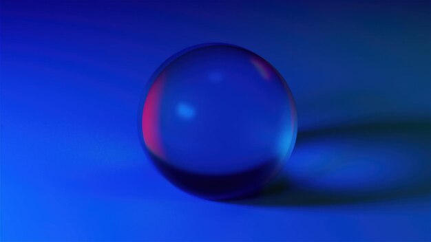 Esfera azul abstracta generada por computadora