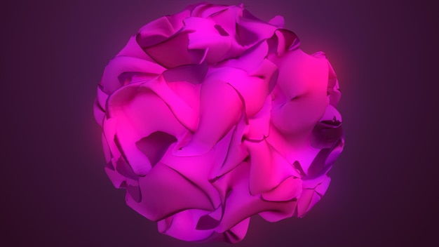 Esfera brilhante colorida abstrata Renderização em 3D Esfera brilhante de cosmo mágico abstrato