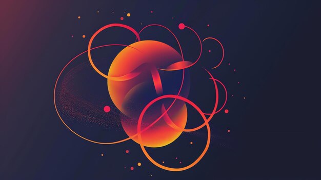 Esfera brillante abstracta con partículas Ilustración vectorial EPS 10