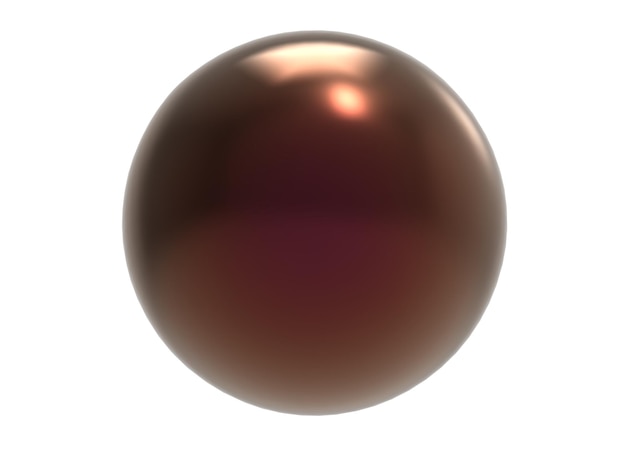 Esfera de cobre Bola de metal Render 3D