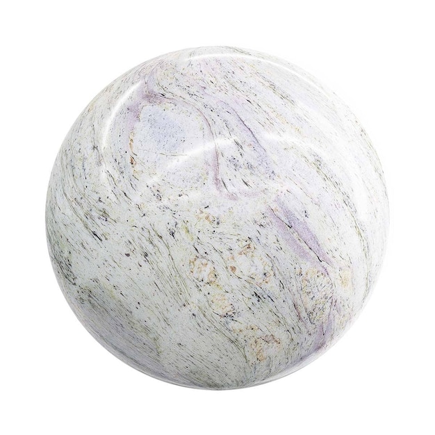Esfera de mármore verde e branco