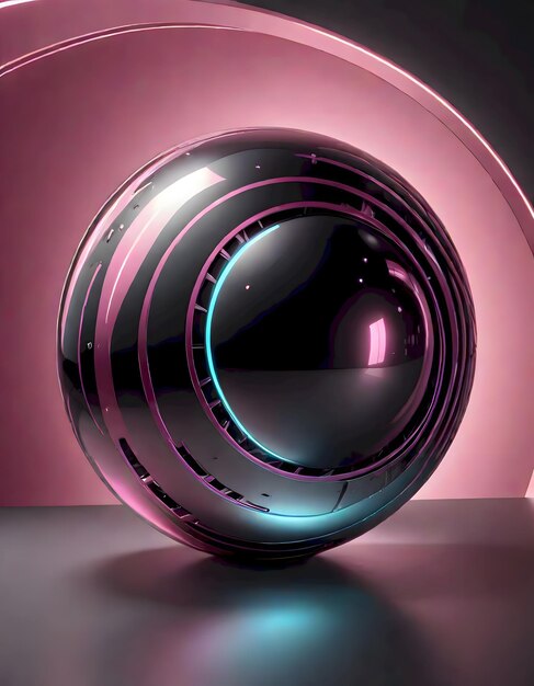 Esfera metálica futurista