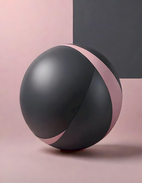 Foto esfera negra rosada minimalista