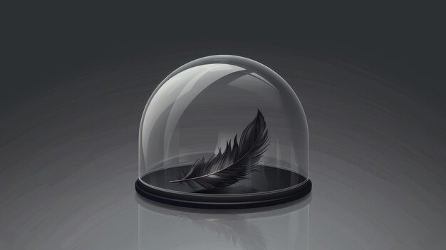 Esfera ou cúpula com reflexos cúpula redonda de vidro e ilustração de globo de cristal vazio isolado em fundo branco