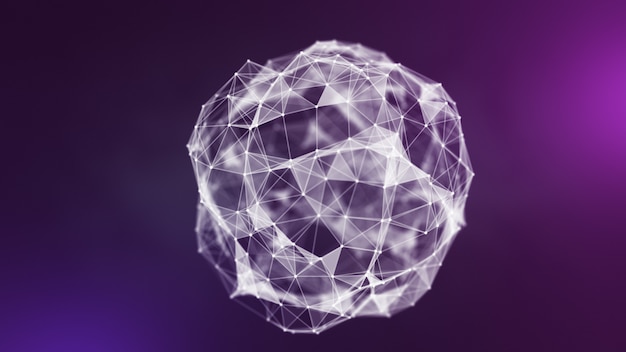 Esfera de red púrpura