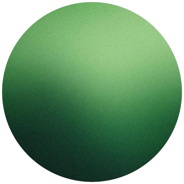 Esfera verde con textura sobre un fondo blanco