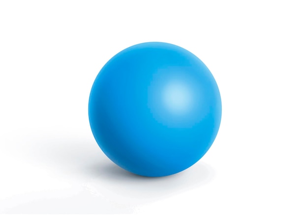 Foto esferas azules aisladas sobre fondo blanco 3d render