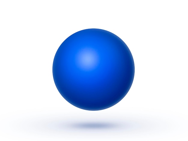 Foto esferas azules aisladas sobre fondo blanco 3d render