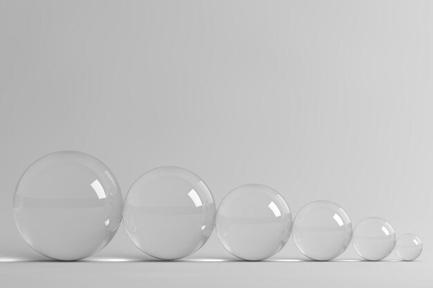 esferas de vidro 3D