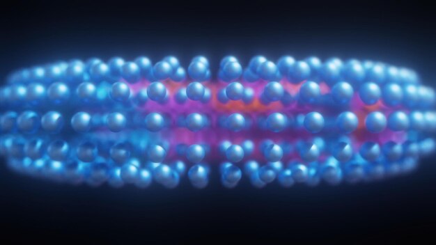 Esferas multicolores con efecto dof generadas por computadora