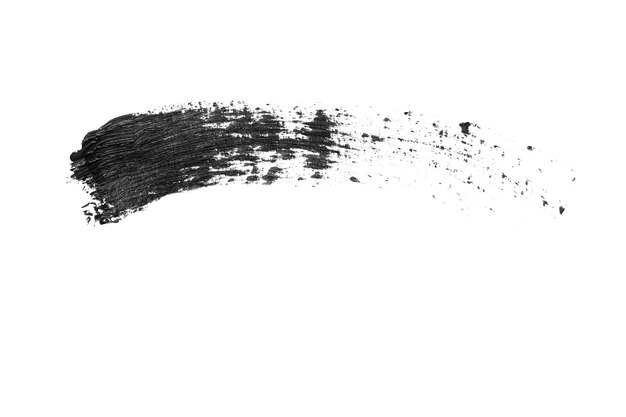 Foto esfregar de rímel preto para pálpebras isolado em fundo branco copiar espaço