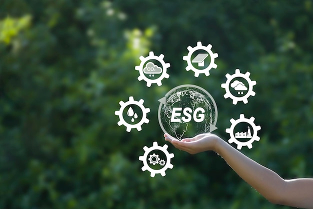 ESG Meio Ambiente Social e Governança Indústria Sustentável Negócios Mitigação do Aquecimento Global