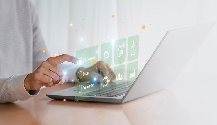 ESG, Umwelt, Soziales und Governance Nachhaltige Industrie, Konzept zur Reduzierung der globalen Erwärmung