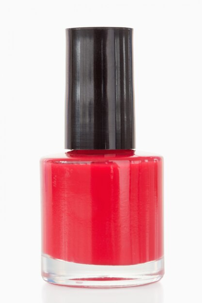 Foto esmalte de unha vermelho