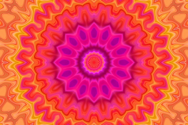 Esoteruc magia neón brillante mandala geométrico fantasía fractal Resumen antecedentes